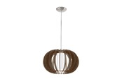 Lampor - EGLO STELLATO 3 pendlande belysning - matt nickel/brun, vit - 95591