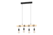 Lampor - EGLO TOWNSHEND pendlande belysning - svart, brun - 43512