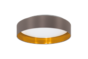 Lampor - EGLO MASERLO 2 ceiling lamp LED 24W cappuccino/gold - 99542