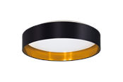 Lampor - EGLO MASERLO 2 ceiling lamp LED 24W black/gold - 99539