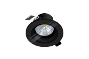 Lampor - EGLO SALABATE recessed spotlight Ø88 mm 2700K black - 99493