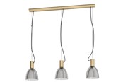 Lampor - EGLO LEBALIO long table pendant smoke-colored/brass - 99314