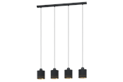 Lampor - EGLO ESTEPERRA pendlande belysning - svart/svart, guld - 99275