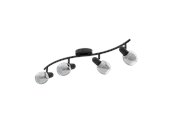 Lampor - EGLO POLLICA spot - svart/svart-transparent - 98626
