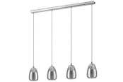 Lampor - EGLO ALOBRASE pendlande belysning - krom/svart-transparent - 98616
