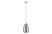 Lampor - EGLO ALOBRASE pendlande belysning - krom/svart-transparent - 98615
