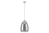 Lampor - EGLO ALOBRASE pendlande belysning - krom/svart-transparent - 98614