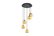 Lampor - EGLO ALBARACCIN pendlande belysning - svart/guldfärgad - 98526