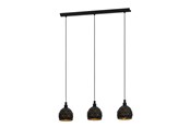 Lampor - EGLO ROCCAFORTE pendlande belysning - svart, guld - 97846