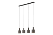 Lampor - EGLO CONCESSA 1 pendlande belysning - mörkbrun/cappuccino, guld - 97685