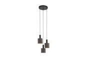 Lampor - EGLO CONCESSA 1 pendlande belysning - mörkbrun/cappuccino, guld - 97684