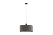Lampor - EGLO CONCESSA 1 pendlande belysning - mörkbrun/cappuccino, guld - 97683