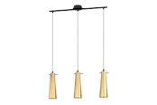 Lampor - EGLO PINTO GOLD pendlande belysning - svart/klar, guld - 97652