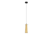 Lampor - EGLO PINTO GOLD pendlande belysning - svart/klar, guld - 97651