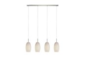 Lampor - EGLO BATISTA 3 pendlande belysning - matt nickel/vit - 97587