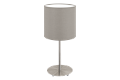 Lampor - EGLO PASTERI bordsbelysning - matt nickel/taupe - 95726