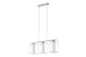 Lampor - EGLO LONCINO 1 pendlande belysning - krom/klar, vit - 94378