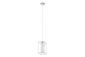 Lampor - EGLO LONCINO 1 pendlande belysning - krom/klar, vit - 94377