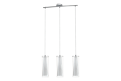 Lampor - EGLO PINTO pendlande belysning - krom/klar, vit - 89833