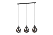 Lampor - EGLO CARLTON 1 pendlande belysning - svart, koppar - 49991