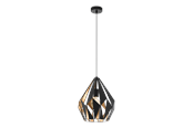 Lampor - EGLO CARLTON 1 pendlande belysning - svart, guld - 49931