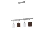 Lampor - EGLO TOWNSHEND 2 pendlande belysning - vit patina/vit, brun - 49927