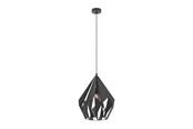 Lampor - EGLO CARLTON 1 pendlande belysning - svart, silver - 49879