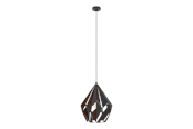 Lampor - EGLO CARLTON 1 pendlande belysning - svart, koppar - 49878