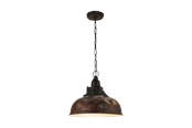 Lampor - EGLO GRANTHAM 1 pendlande belysning - brun antik, beige - 49819