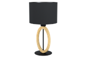 Lampor - EGLO BASILDON 1 table lamp black/wood - 43569