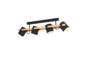 Lampor - EGLO HORNWOOD ceiling lamp black/cream - 43558