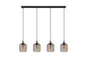 Lampor - EGLO CHISLE long table pendant black/amber - 43528