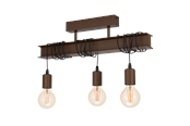 Lampor - EGLO TOWNSHEND 4 ceiling lamp antique brown - 43522