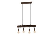 Lampor - EGLO TOWNSHEND 4 long table pendant with 4 sockets E27 antique brown - 43523