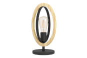 Lampor - EGLO BASILDON table lamp black/wood - 43464