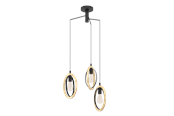Lampor - EGLO BASILDON cluster pendant black/wood - 43463