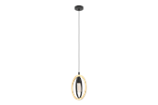 Lampor - EGLO BASILDON pendant light black/wood - 43461