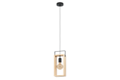 Lampor - EGLO FAMBOROUGH pendant black/natural - 43413