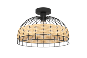 Lampor - EGLO ANWICK takbelysning - svart/natur - 43398
