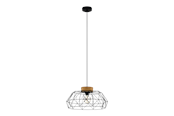 Lampor - EGLO PADSTOW pendlande belysning - svart, natur - 44089