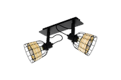 Lampor - EGLO ANWICK 1 spot - svart/natur - 43325