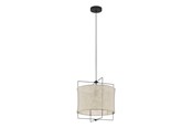 Lampor - EGLO BRIDEKIRK pendlande belysning - svart/natur - 43292