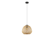 Lampor - EGLO DEMBLEBY pendlande belysning - svart/natur - 43261