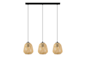 Lampor - EGLO DEMBLEBY pendlande belysning - svart/natur - 43262