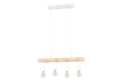 Lampor - EGLO TOWNSHEND pendlande belysning - vit/brun - 43704