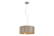 Lampor - EGLO MASERLO pendlande belysning - matt nickel/taupe, guld - 31607
