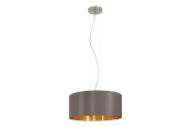 Lampor - EGLO MASERLO pendlande belysning - matt nickel/cappuccino, guld - 31608