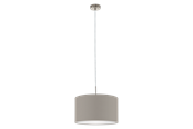 Lampor - EGLO PASTERI pendlande belysning - matt nickel/taupe - 31572