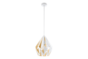 Lampor - EGLO CARLTON 1 pendlande belysning - vit, honungsguld - 49932