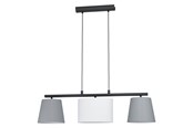 Lampor - EGLO ALMEIDA 1 pendlande belysning - svart/grå, vit - 98587
